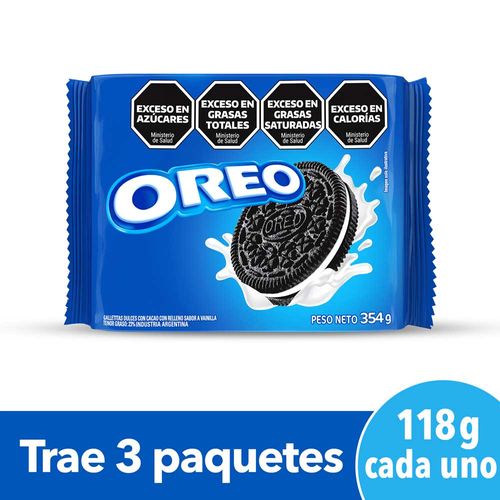 Galletitas Oreo Rellenas con Crema Sabor Original 354 Gr