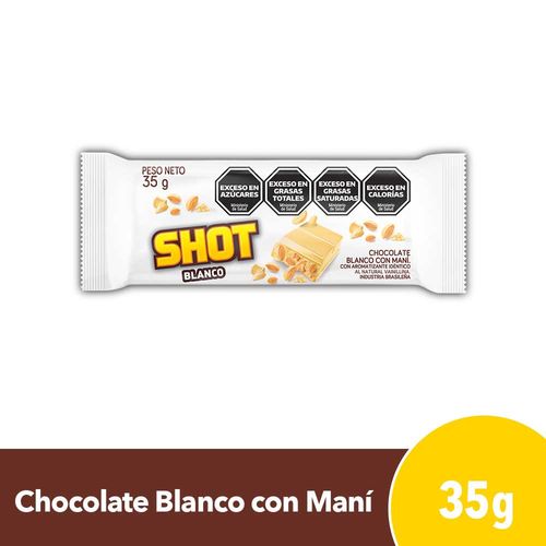 Chocolate Blanco Con Maní Shot 35g.