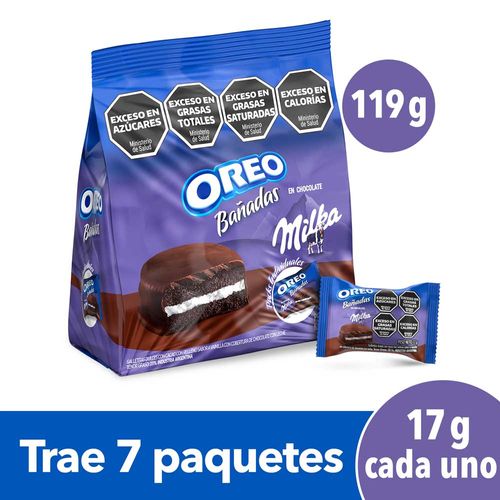 Galletitas Oreo Bañadas En Chocolate Con Leche 119 Gr - 7 U