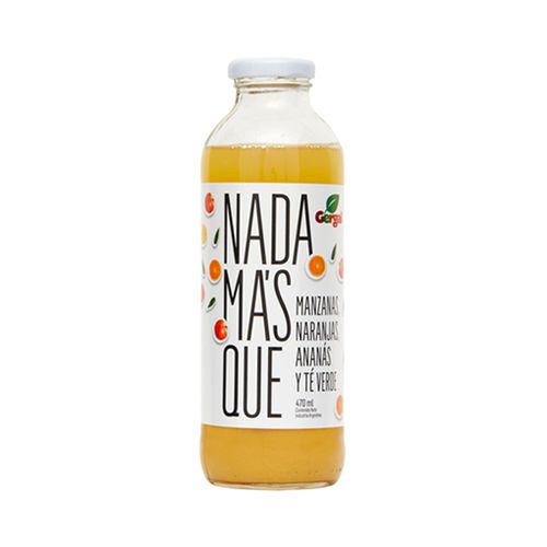 Jugo Nada Mas Que Manzana, Naranja, Ananá Y Té Verde 470 Ml