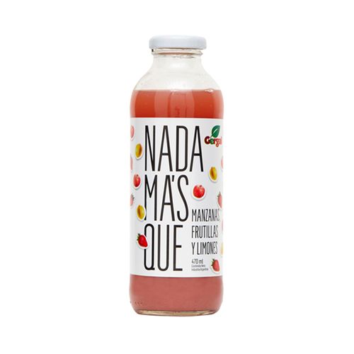 Jugo Nada Mas Que Manzana, Frutilla Y Limón Botella 470 Ml