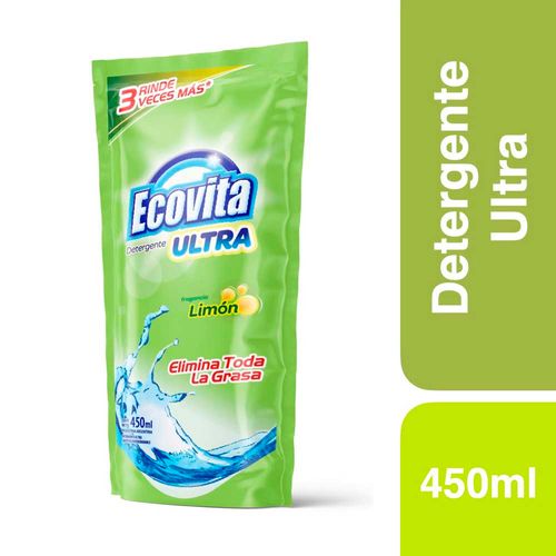 Detergente Ecovita Ultra Concentrado Limón 0,4