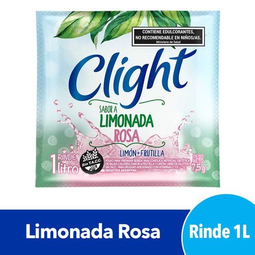 Jugo En Polvo Clight Limonada Rosa 8 Gr