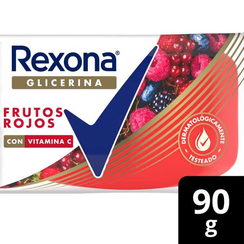 Jabón De Glicerina En Barra Rexona  Frutos Rojos  90 G