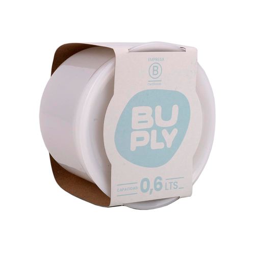 Contenedor Buply Redondo Transparente 0,6 Lts