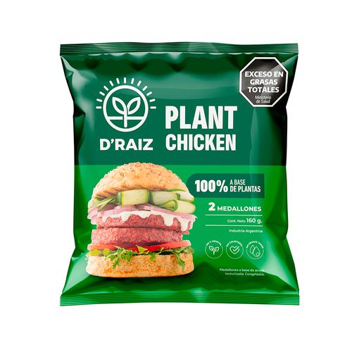 Hamburguesa Vegana Plant Burger D Raíz 80 Gr X 2 U