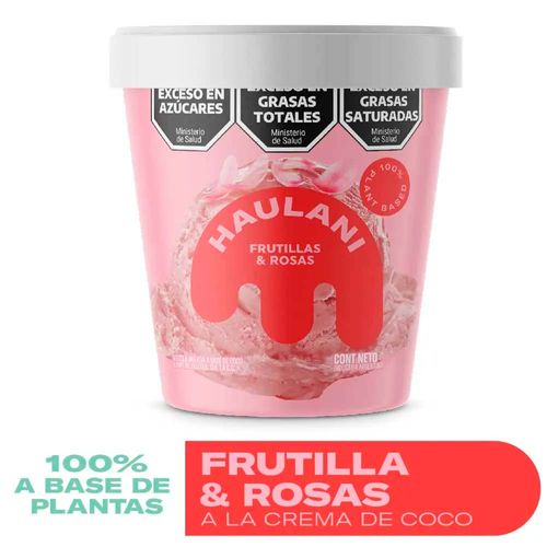 Helado Haulani Frutilla Y Rosas 450g