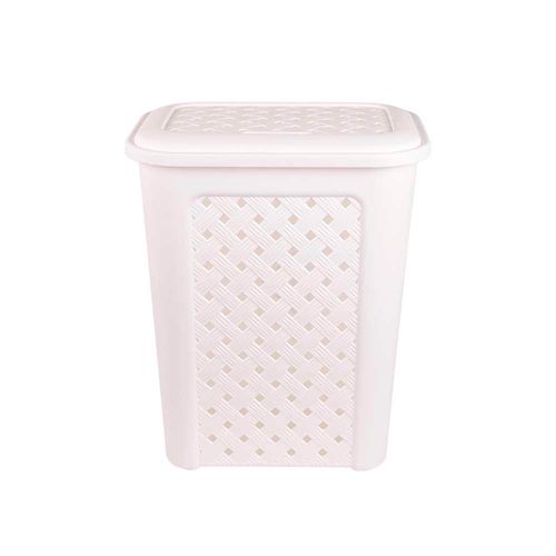 Hamper Plastico Tramado 30t Blanco Krea