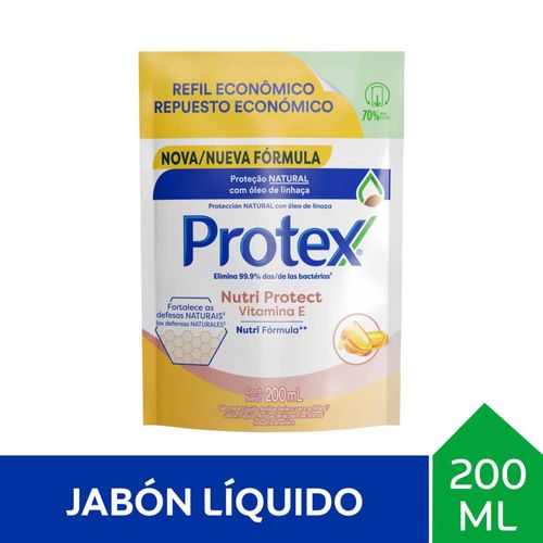 Jabón Líquido Protex Vitamina E Doypack 200 Ml