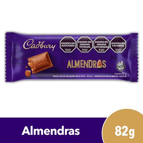 Chocolate Con Almendras Cadbury 82g