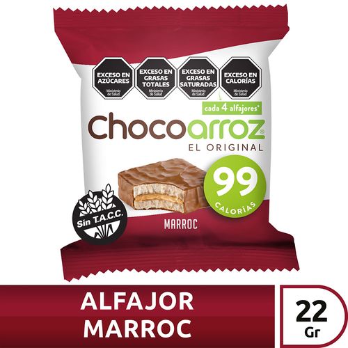 Alfajor Marroc Chocoarroz 22 Gr
