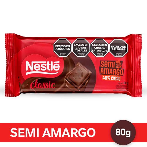 Chocolate Classic Semi Amargo Nestlé® X 80 Gr