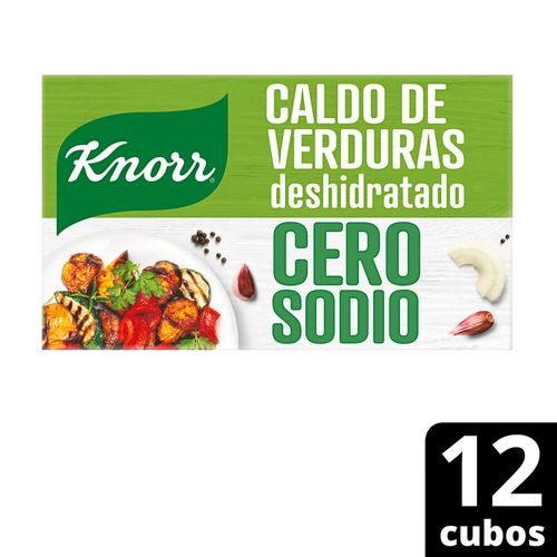 Caldo Knorr Verduras Cero Sodio 12 Cubos