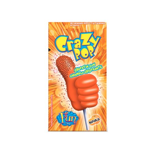 Chupetin Crazy Pop Naranja X 1 U