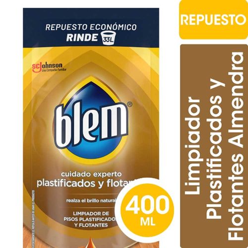 Limpia Pisos Plastificados Blem Original Repuesto 400ml