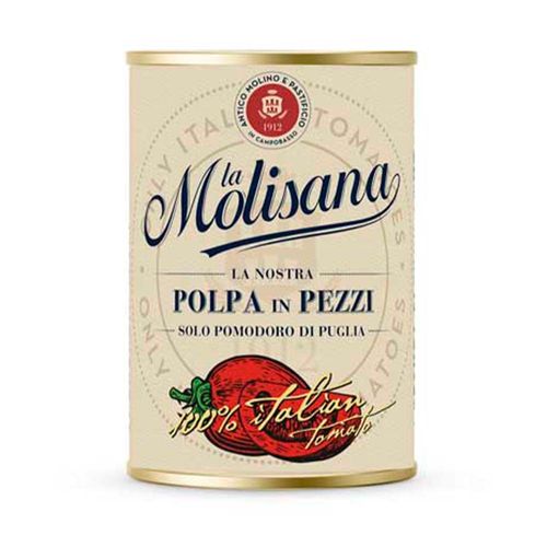 Tomate Perita En Cubos La Molisana Polpa In Pezzi 400 Gr