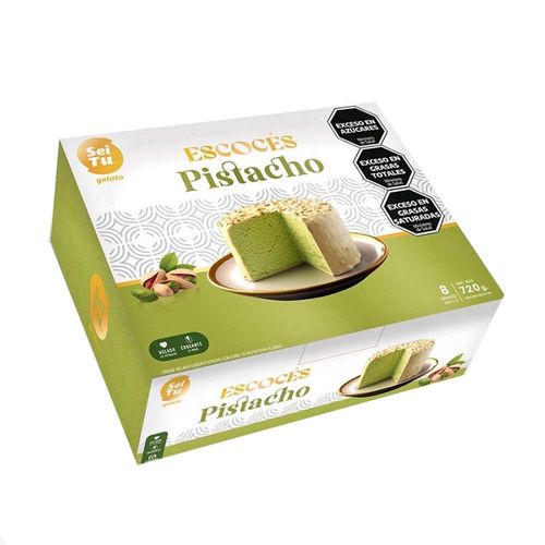 Postre Helado Sei Tu Bombon Escoces Pistacho X