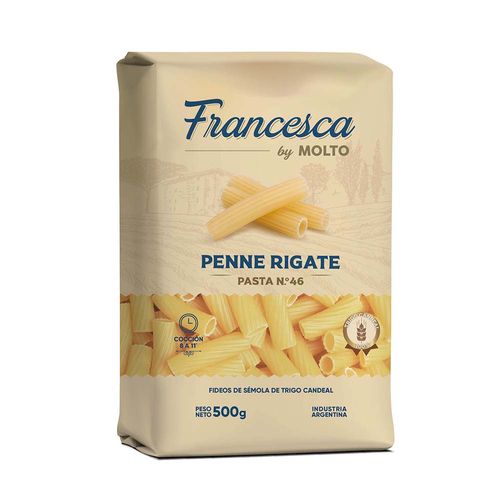 Fideos Penne Rigate Nro 46 Francesca X 500 Gr