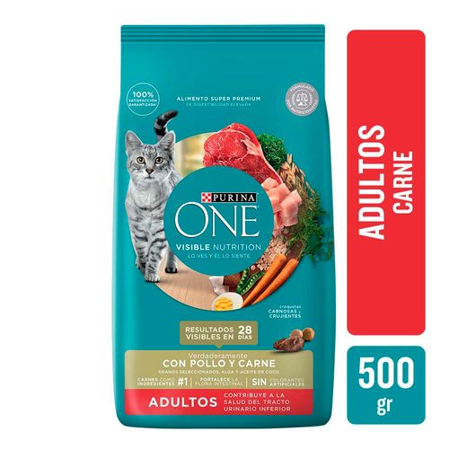 Alimento Purina One Gato Carne 500 Gr