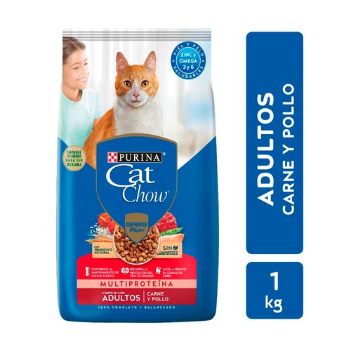 Alimento Gatos Cat Chow Adulto Carne Pollo 1k