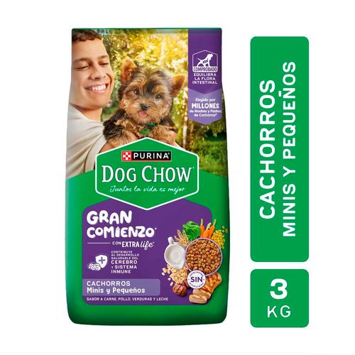 Alimento Dog Chow Cachorro Peq/min X3kg