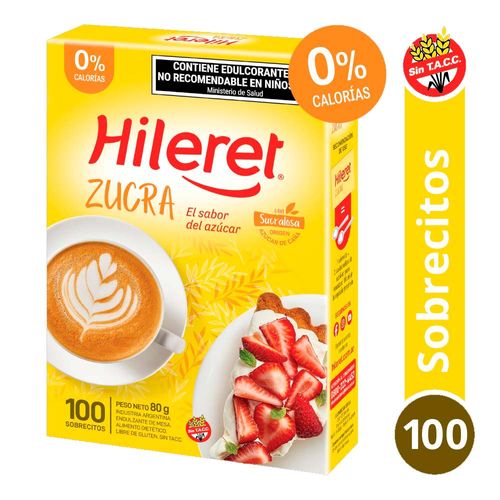 Endulzante Zucra Hileret 100 Sobrecitos