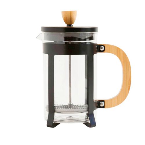 Cafetera Con Embolo Negra Y Bamboo 800 Ml