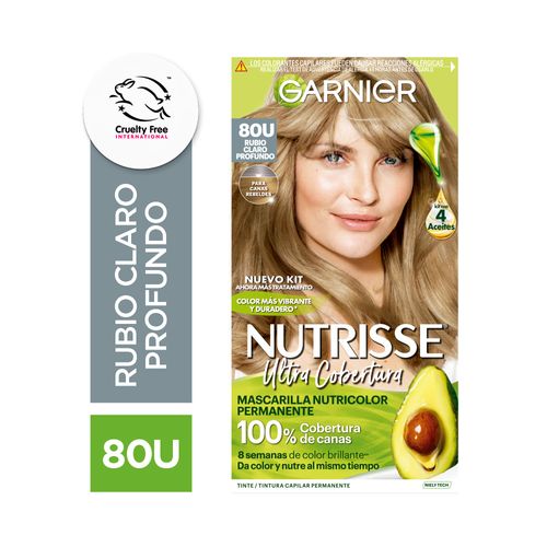 Kit De Coloracion Nutrisse Tono 80u - Rubio Claro Profundo