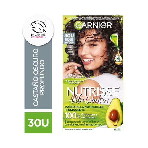 Kit De Coloracion Nutrisse Tono 30u - Castaño Oscuro Profundo