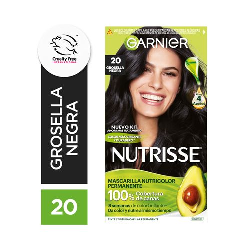 Kit De Coloracion Nutrisse Tono 20 - Grosella Negra