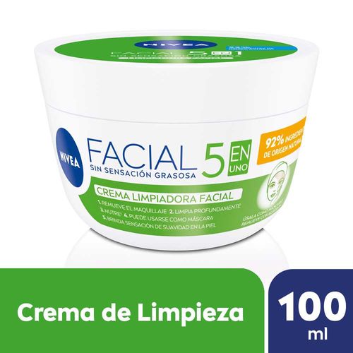 Crema Facial Nivea 5 En 1 Cuidado Limpiadora 100 Ml