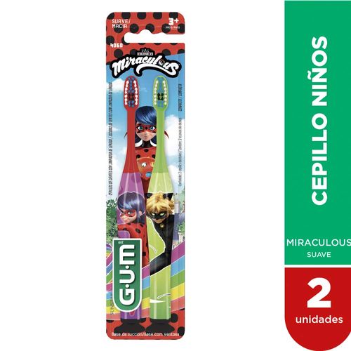 Cepillo Dental Gum Manual Ladybog Pack X2