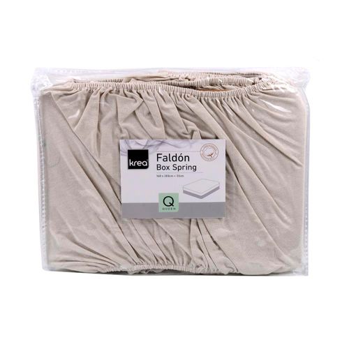 Faldon Box Spring Qp Ecru Melange Krea