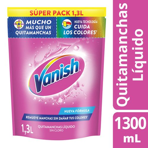 Quitamanchas Vanish Líquido Dp Rosa 1.3l