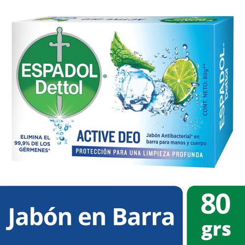 Jabón En Barra Espadol Active Deo 80gr