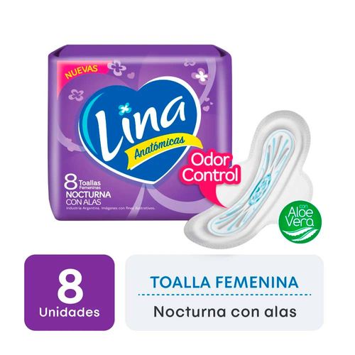 Toalla Femenina Lina Nocturna C/a 8u