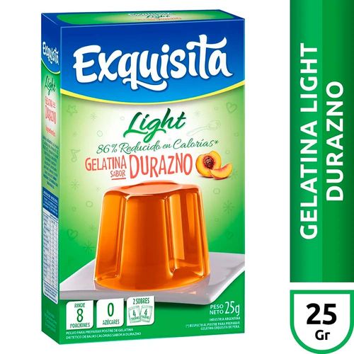 Gelatina Exquisita Light Durazno X25g