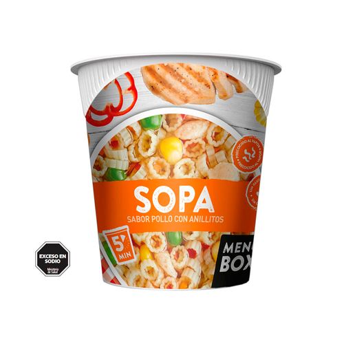 Sopa Menu Box Pollo Anillitos X45g