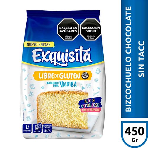 Bizcochuelo Vainilla Exquisita Sin Tacc X 450g