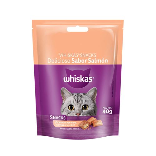 Snack Whiskas Para Gatos Sabor Salmón 40 G