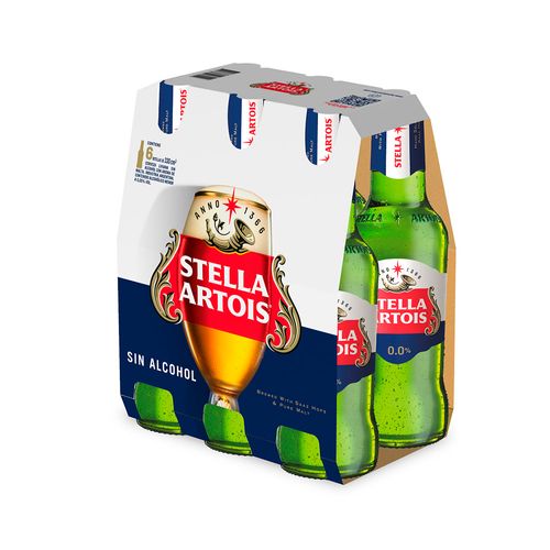 Cerveza Stella Artois 330 Ml 0.0% Sin Alcohol X 6 U