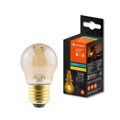 Led Gota Fil E27 Cálida 2,5-25w osram