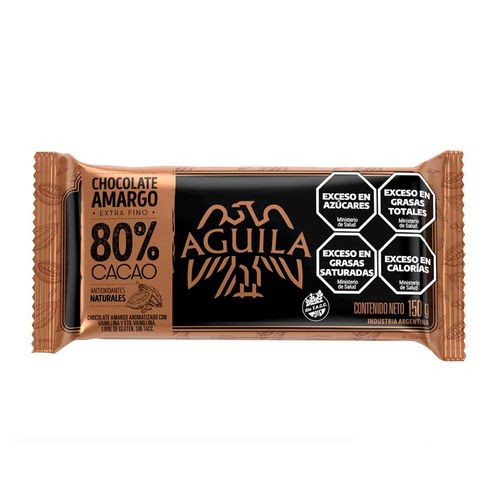 Chocolate Aguila 80cacao 150gr Sin Tacc Arcor