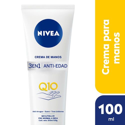 Crema De Manos Nivea Antiarrugas Q10 3 En 1 100 Ml