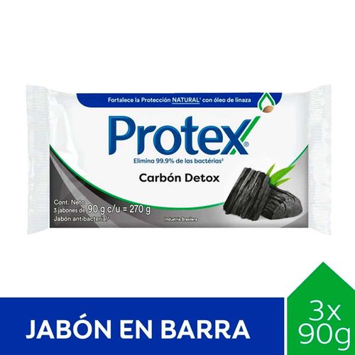 Jabón De Tocador Protex Charcoal 90 Gr X 3 U