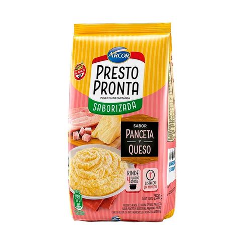 Polenta Presto Pronta Panceta Y Queso X250gr