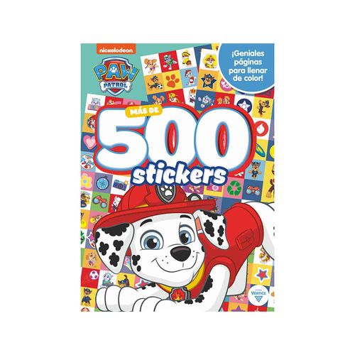 Libro Paw Patrol-500 Stickers P/colorear Verti