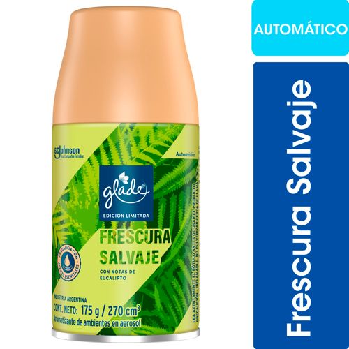 Aromatizante Glade Automátic Frescura Salvaje Rep 270 Ml