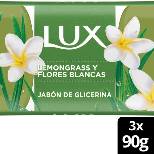 Jabon De Tocador Lux Lemongrass Y Flores Blancas 3x90 Gr