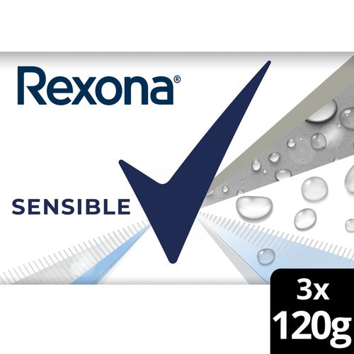 Jabon De Tocador Rexona Sensible 3x120 Gr